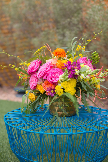 Bright floral centerpiece