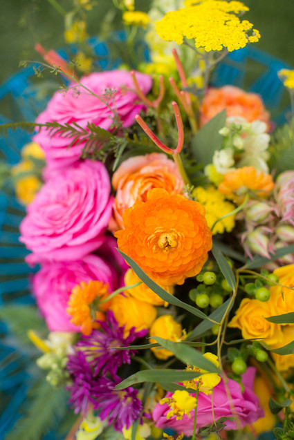 Bright floral centerpiece