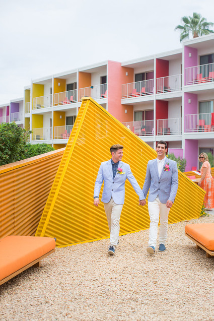 Saguaro Hotel Palm Springs wedding portraits