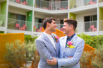 Saguaro Hotel Palm Springs wedding portraits