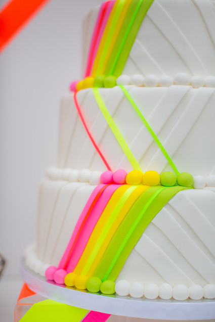 Neon wedding cake