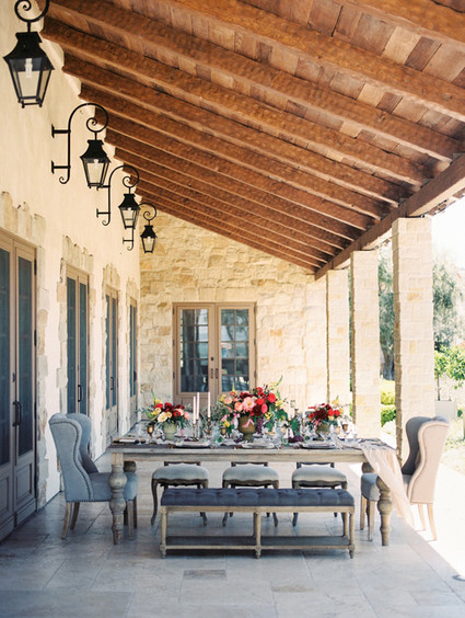 Romantic Italian inspired wedding tablescape