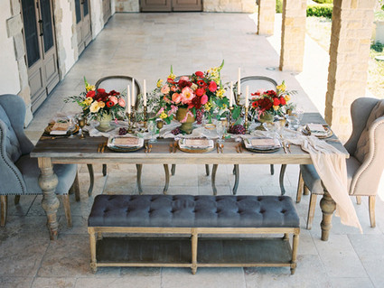 Romantic Italian inspired wedding tablescape