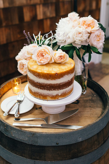 Naked wedding cake