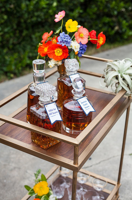 Summer cocktail inspiration bar cart