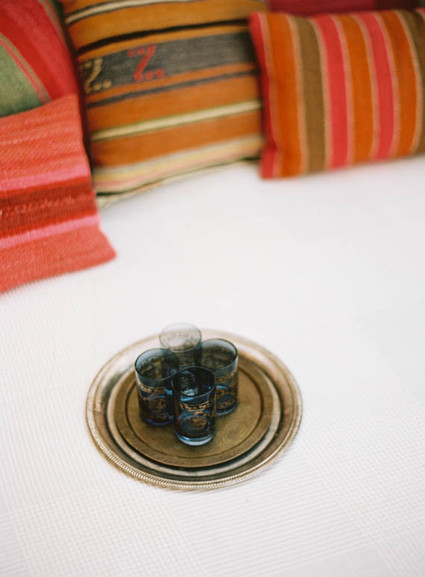 Blue glassware