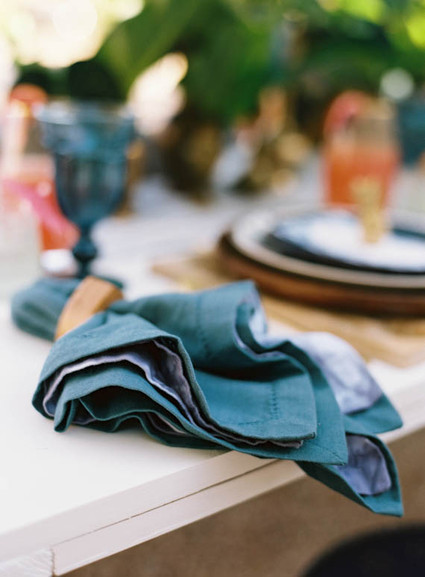 Blue napkins