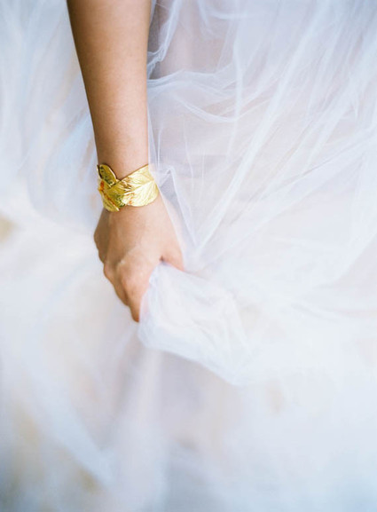 Gold bridal bracelet