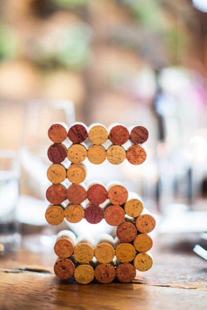 Wine cork table number
