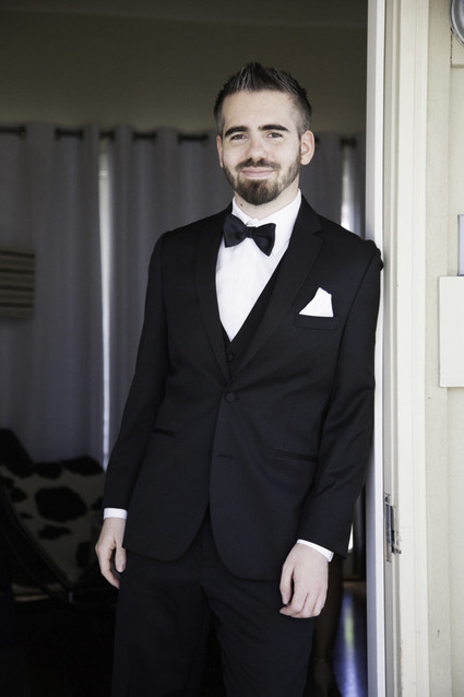 Black and white tuxedo