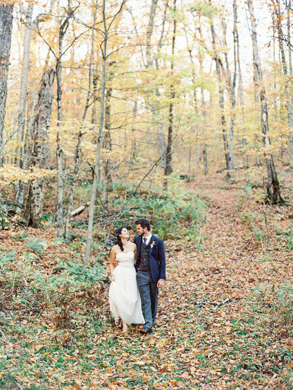 Fall wedding portrait
