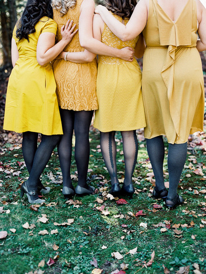 Fall bridesmaids portrait