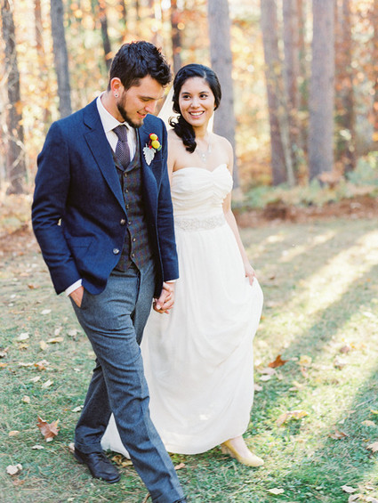 Fall wedding portrait