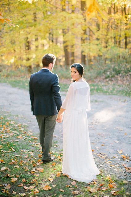 Fall wedding portrait