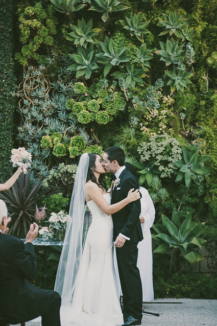 Smogshoppe succulent ceremony backdrop