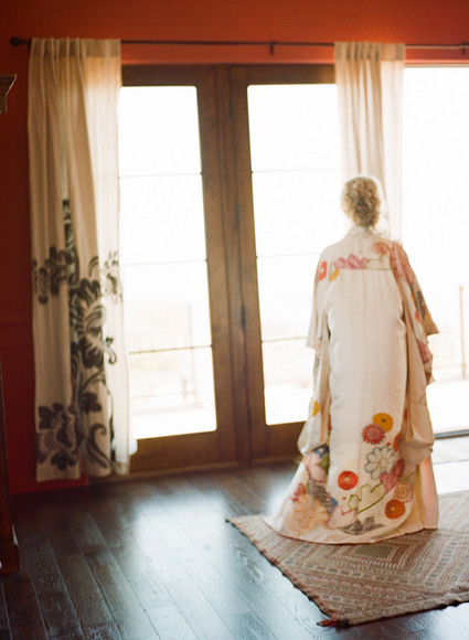 Colorful wedding robe