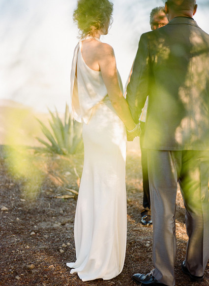 Malibu sunset elopement ceremony