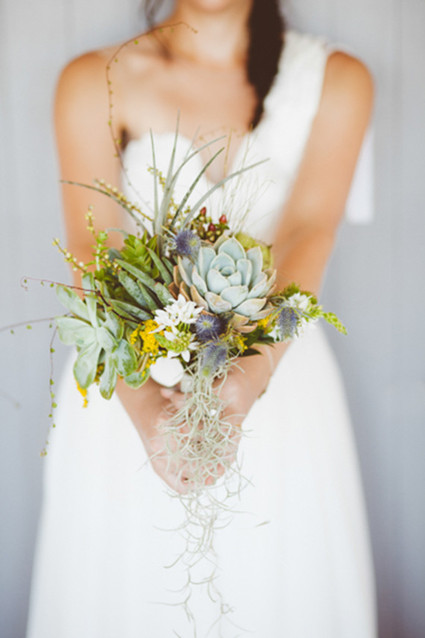 Succulent and air plant bouquet