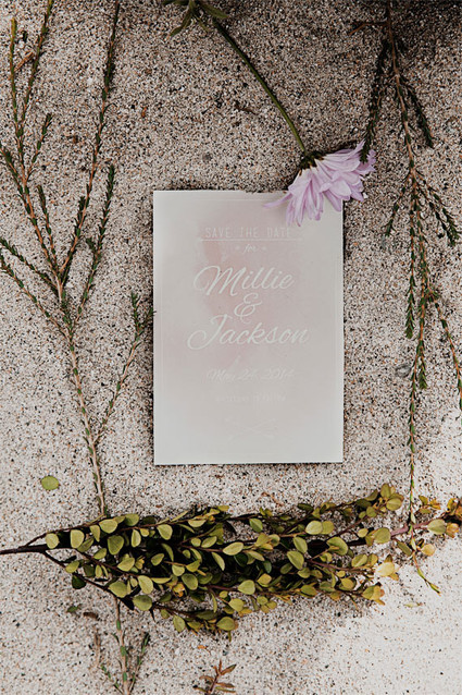 Purple watercolored invitation