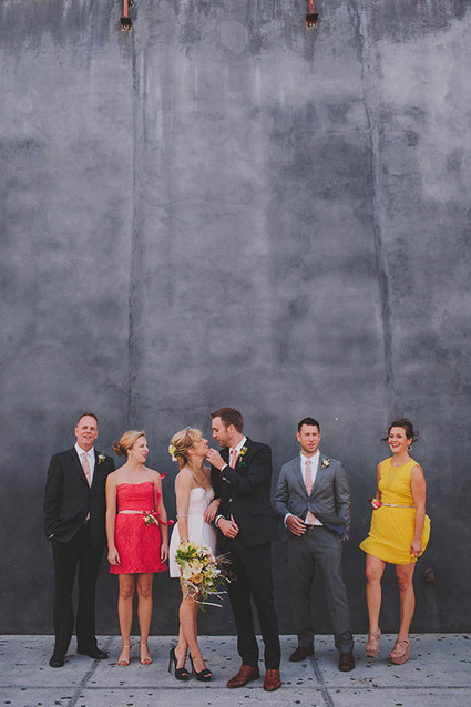 Modern wedding party