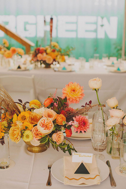 Modern and colorful tablescape