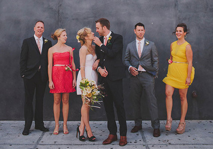 Modern wedding party