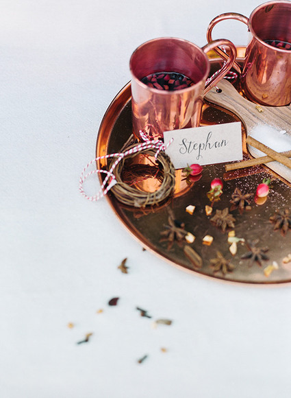 Holiday mulled wine ingrdients and name tags