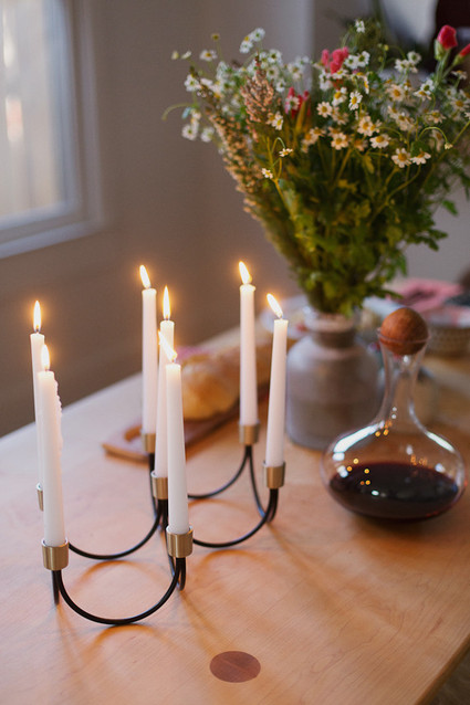 Black and gold candelabra