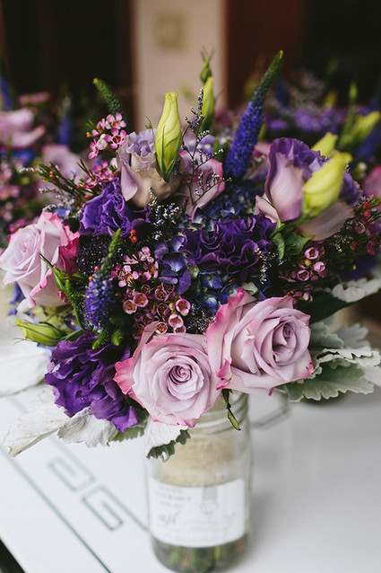 Dark purple bridesmaid bouquet Inspiration