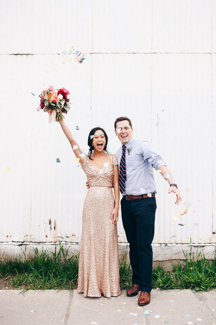 Gold wedding dress