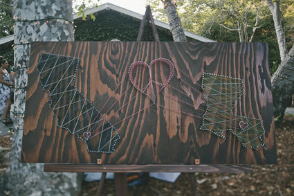 Wooden wedding art
