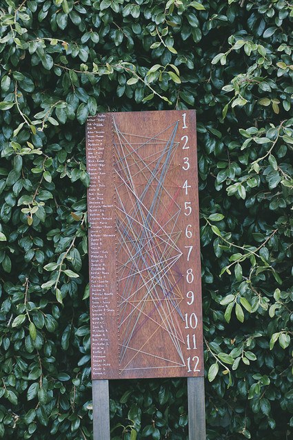 Modern table number sign