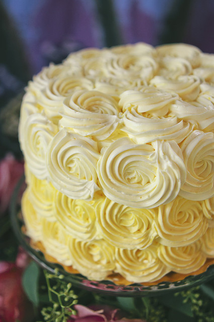 Yellow wedding cake