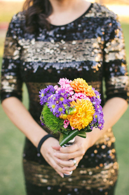 Bright bridal bouquet