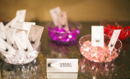 Modern escort card display