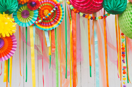 colorful Photo Booth back drop