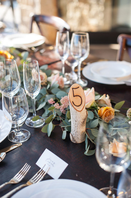 Wood table number