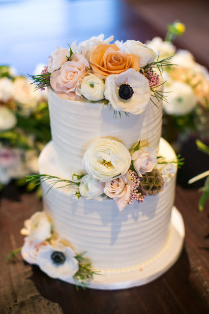 White wedding cake
