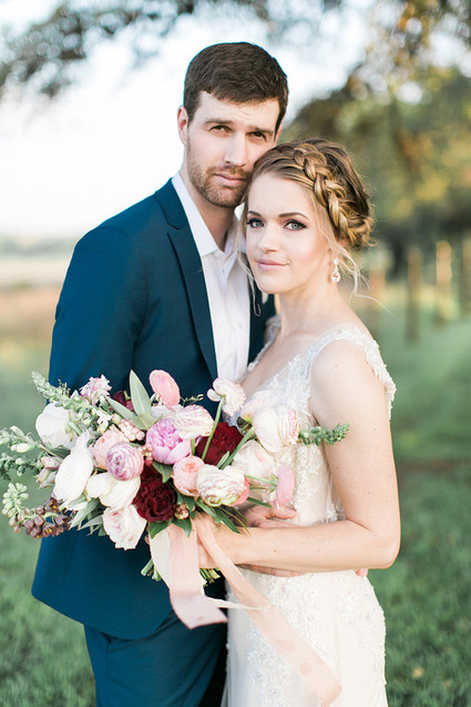 Outdoor wedding portrait