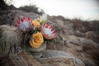 Bohemian wedding florals