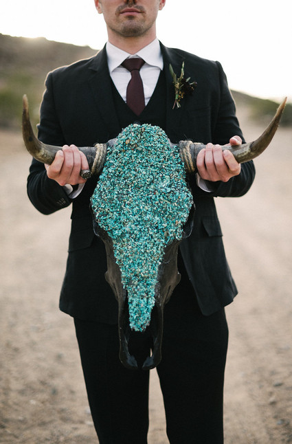 Bohemian desert wedding decor