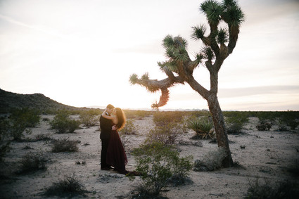 Bohemian desert wedding portrait