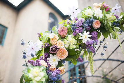 Floral wedding altar
