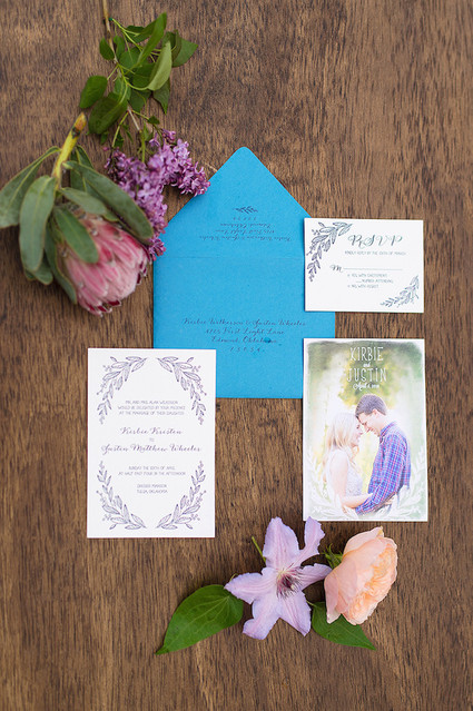 Garden wedding invitation suite