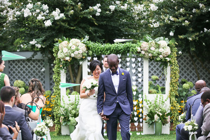 Garden wedding ceremony
