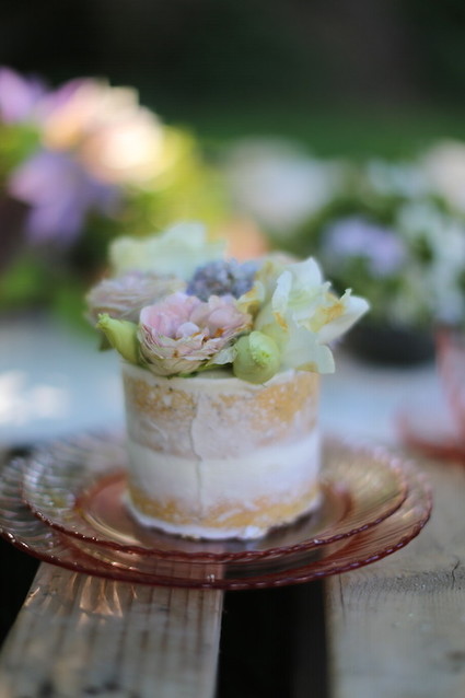 mini floral naked cake