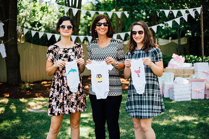 diy onesies at a baby shower