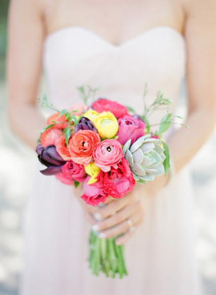 Colorful bridal bouquet