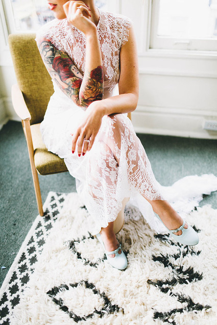 Loho Bride wedding dress Inspiration