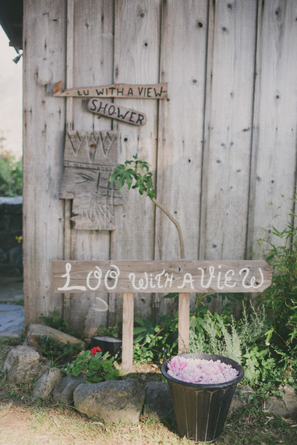Wooden wedding signs